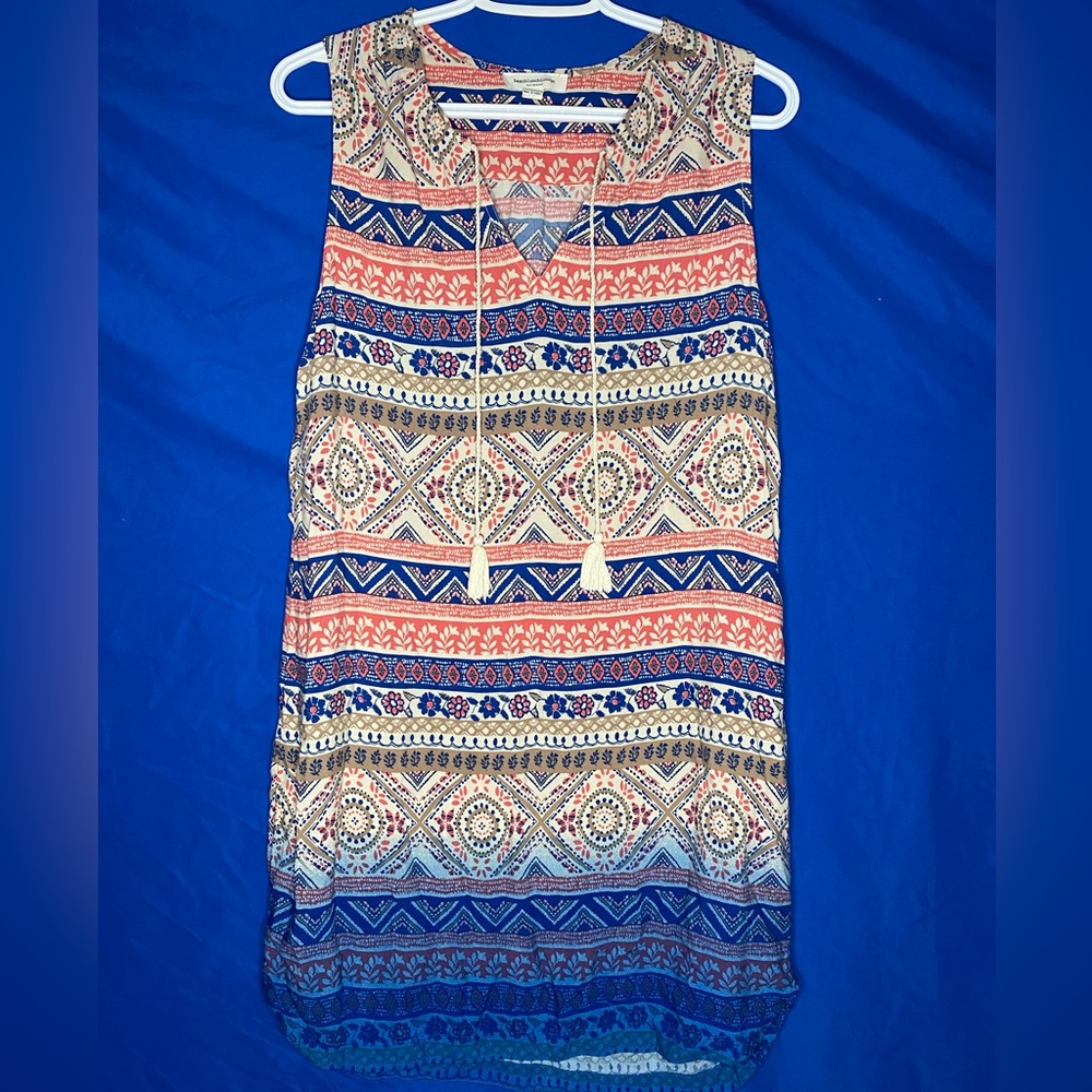 BeachLounge pink and blue cover up in good condition. (Worn: 0)